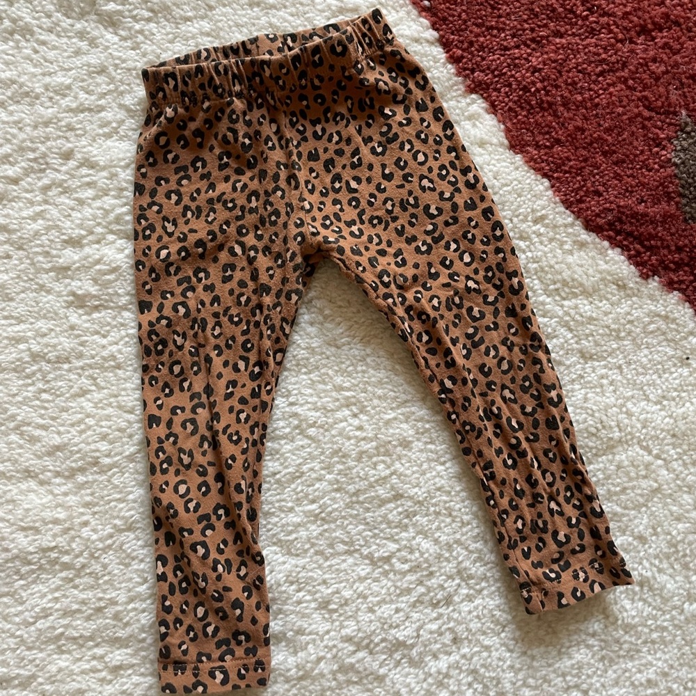 Rylee + Cru leopard leggings 6-12 months